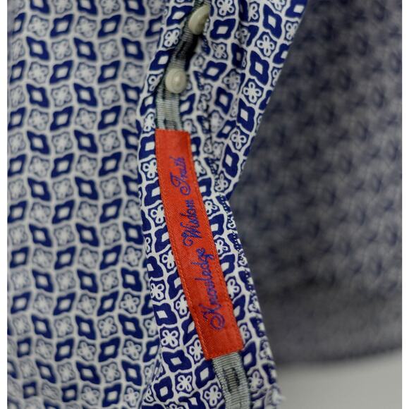 ROBERT GRAHAM LS SHIRT COTTON EMBROIDERY & CONTRASTING FLIP CUFFS M - Picture 8 of 9